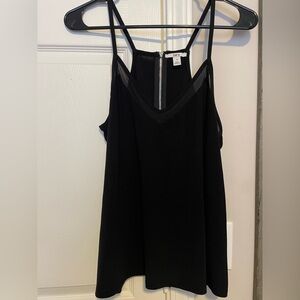Bar III Black Camisole Top With Flare Bottom and Back Zipper